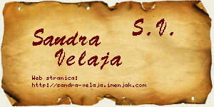 Sandra Velaja vizit kartica